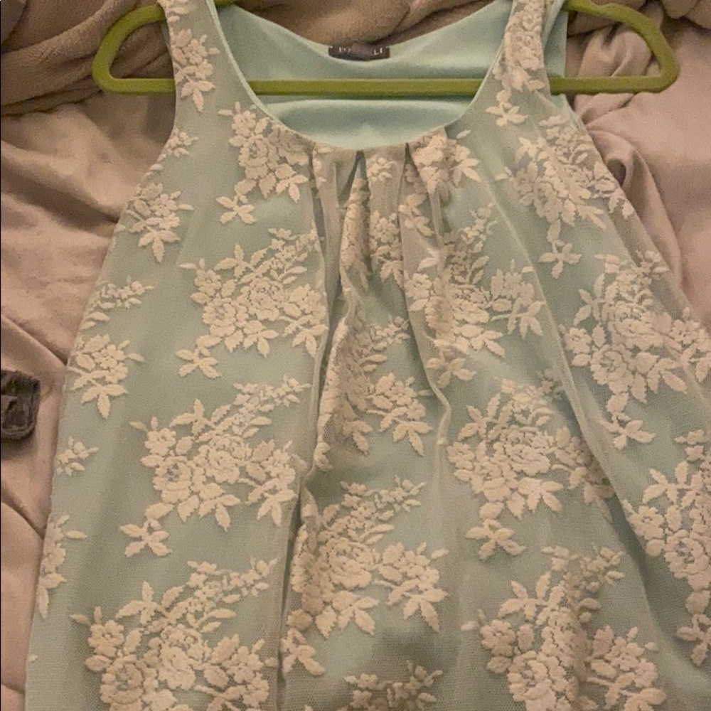 Robbins egg blue lace dress shirt